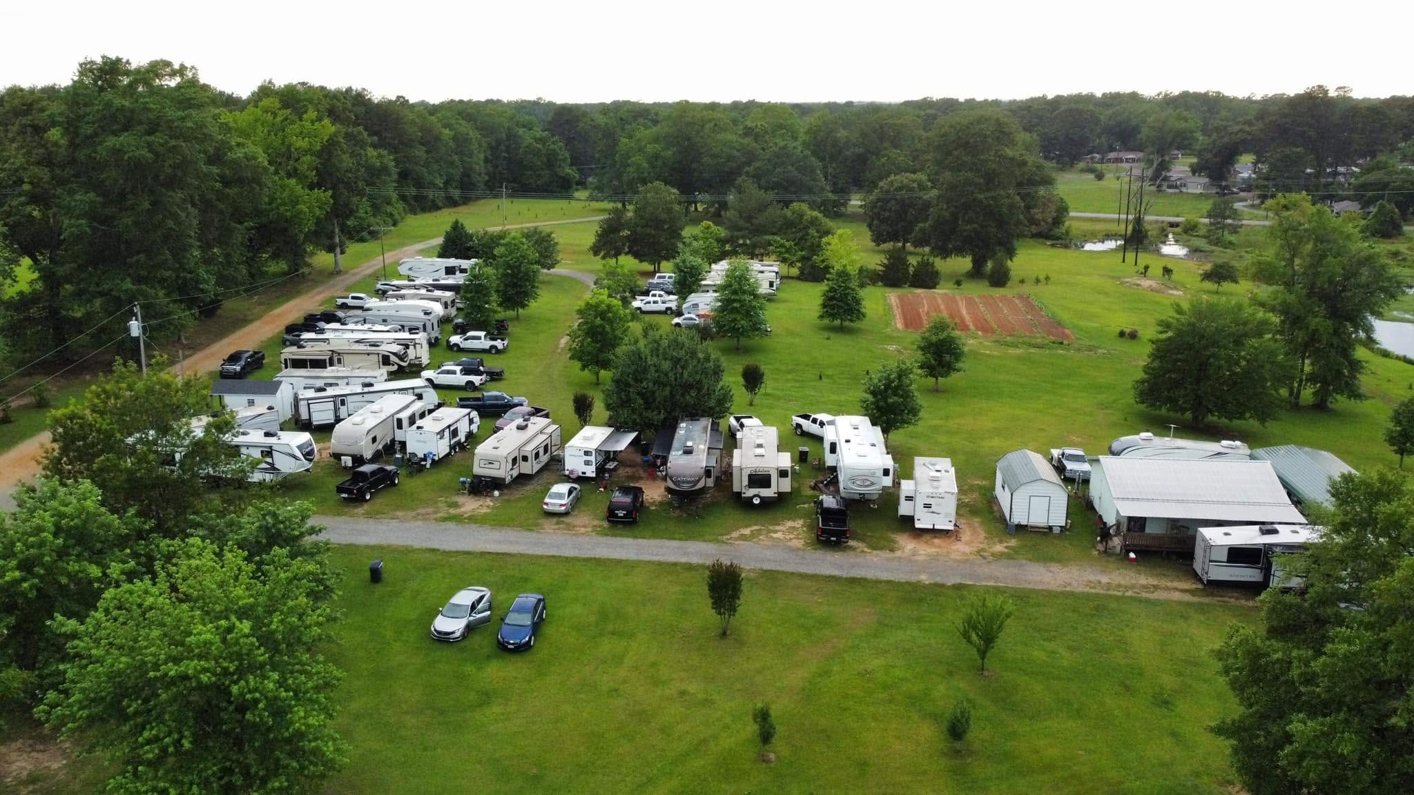 Aerial view of Mullins RV Park